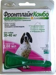 Капли Фронтлайн Комбо д/собак 20-40кг 1 пипетка (2,68)